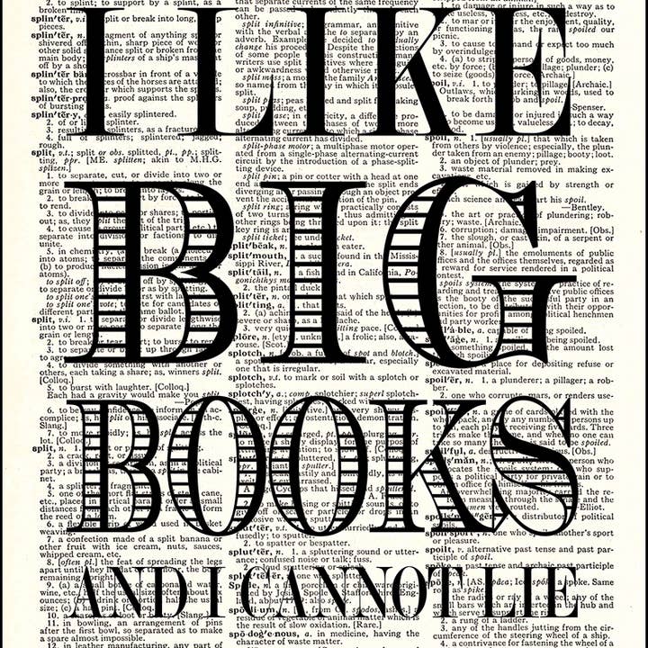 I Like Big Books Dictionary Art Print