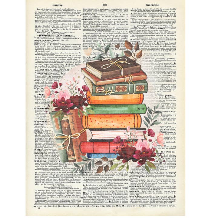 Booklover Books Dictionary Art Print