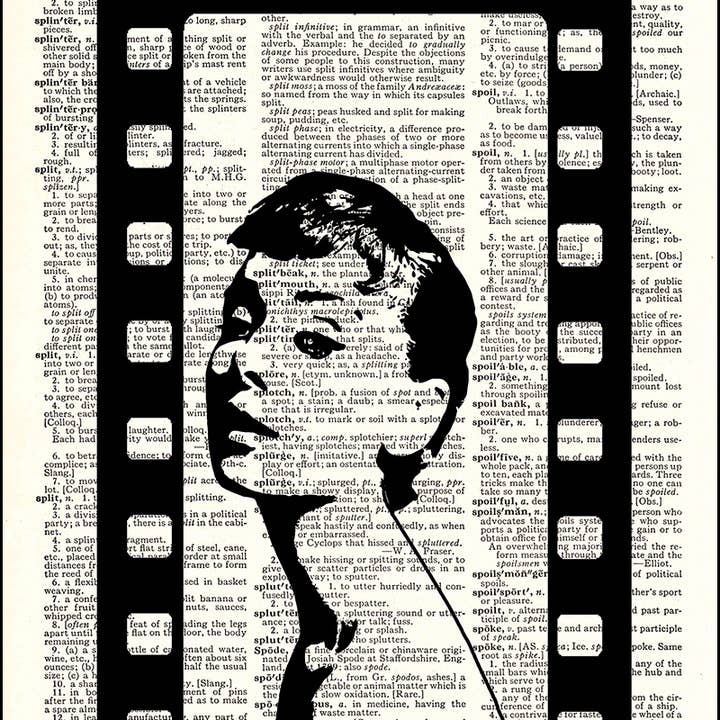 Audrey Hepburn On Film Dictionary Art Print