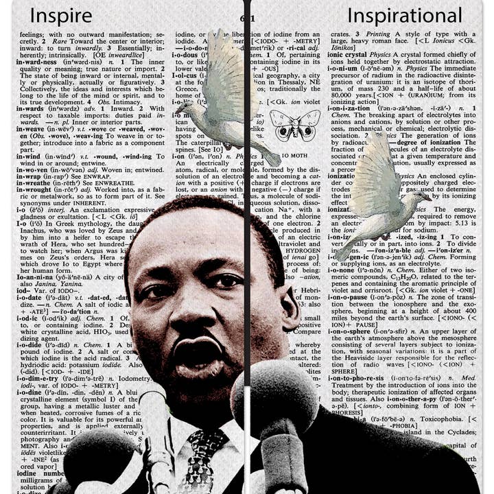 Wearable MLK Martin Luther King Unisex Dictionary Art Socks