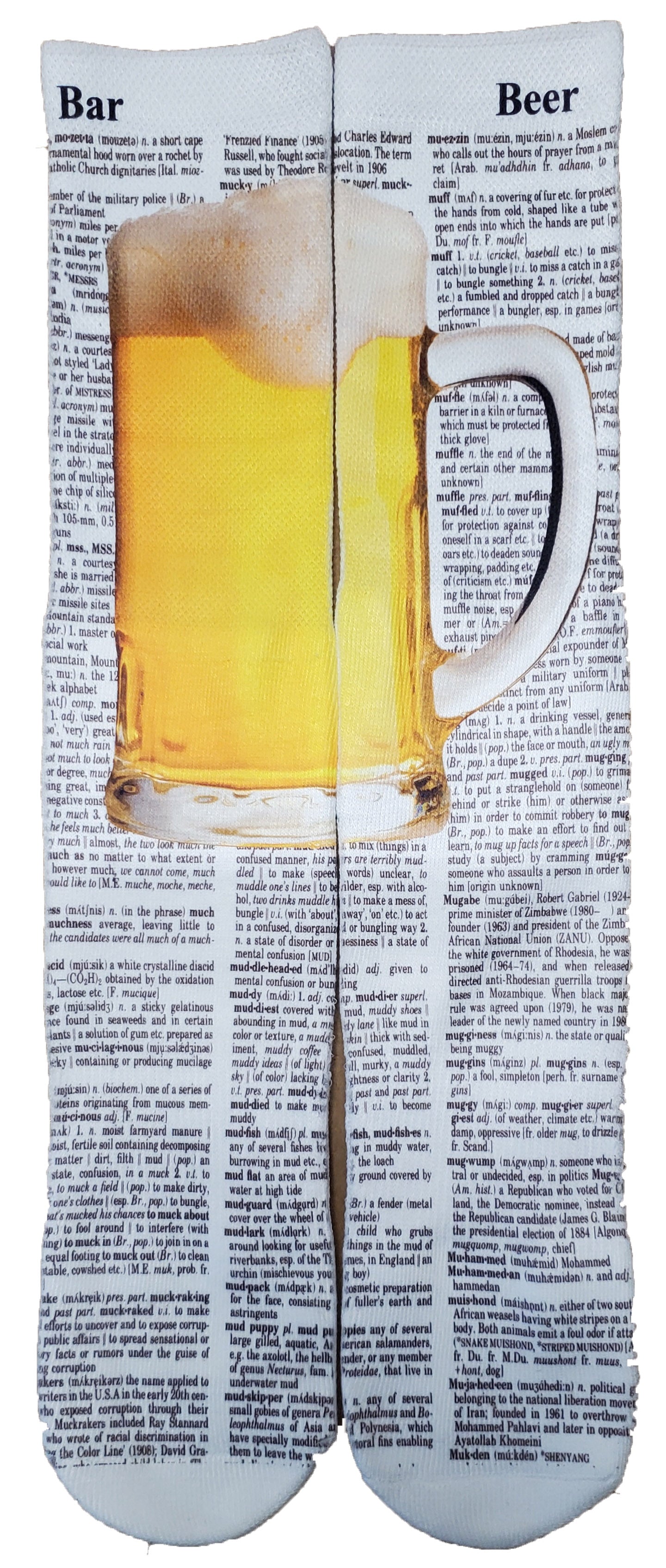 Bar Beer Unisex Dictionary Art Socks