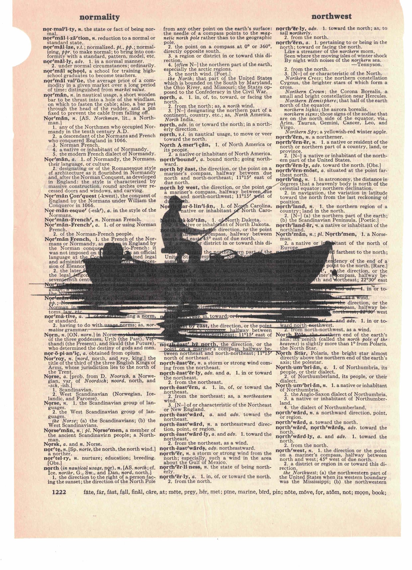Fishing Boat Dictionary Art Print
