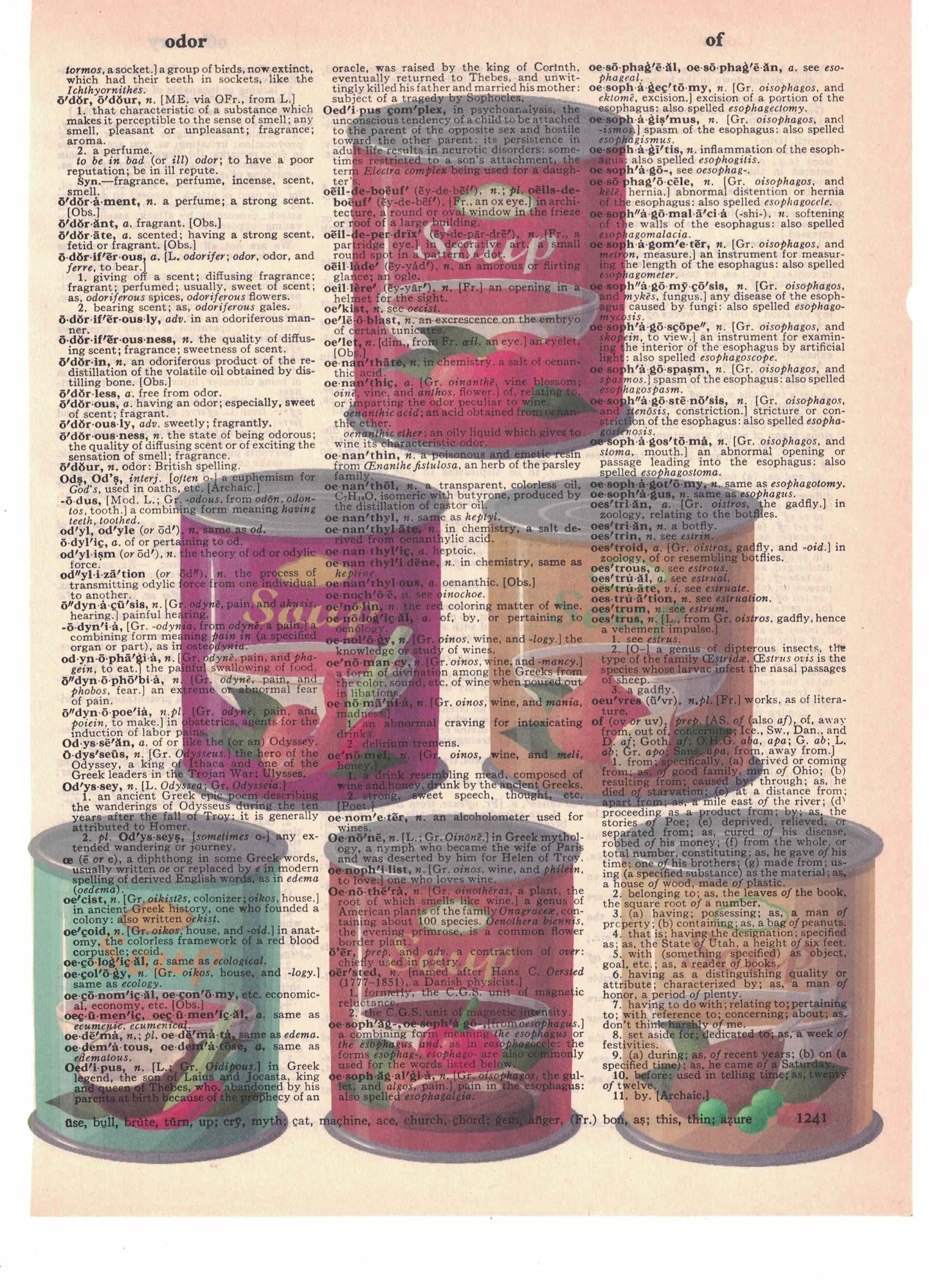 Soup Cans Dictionary Art Print