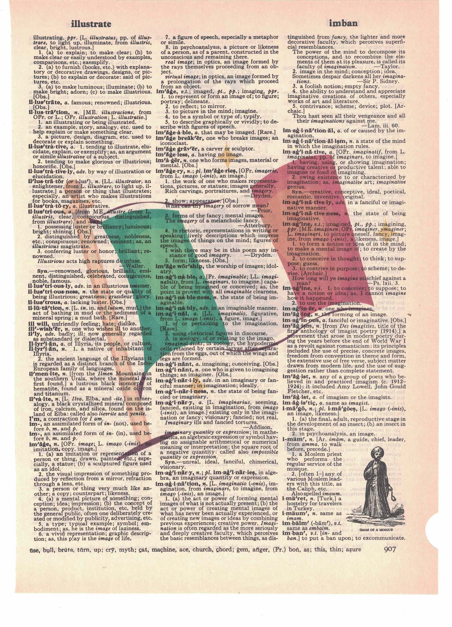 Ireland Irish Flag Dictionary Art Print
