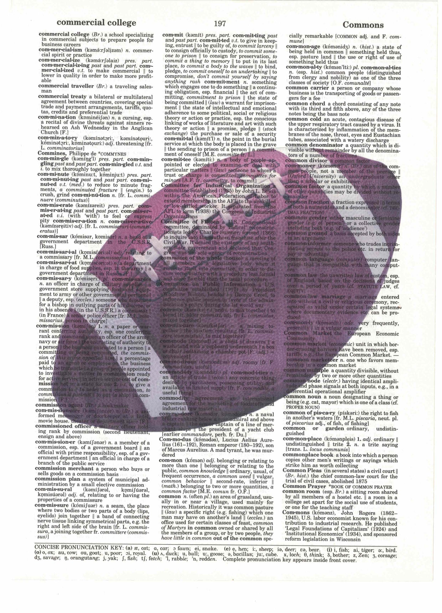 Football Dictionary Art Print