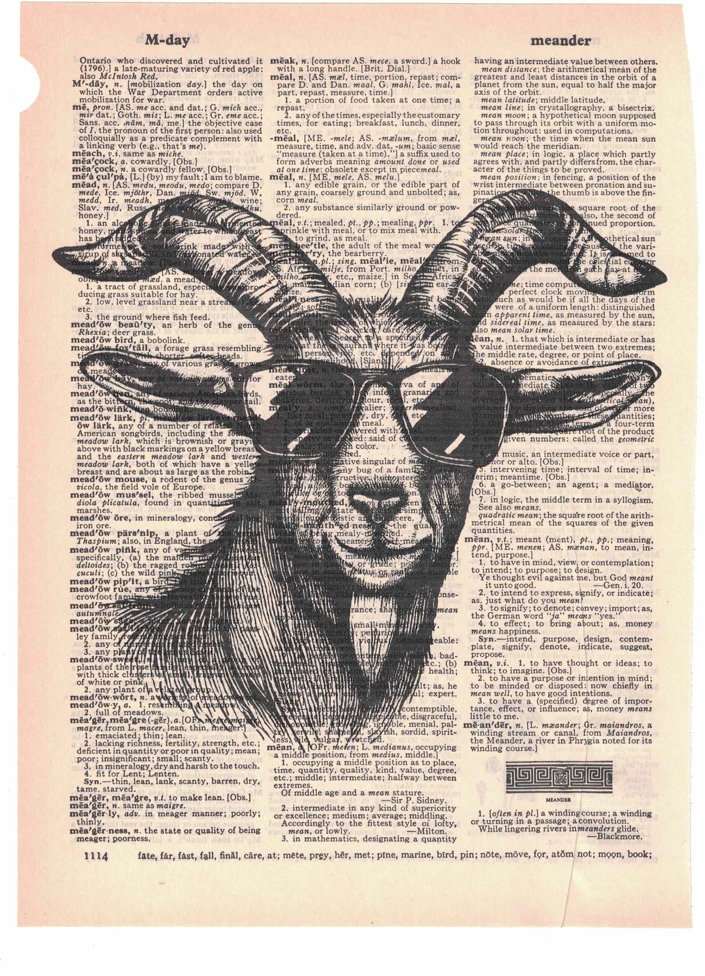 Goat Dictionary Art Print