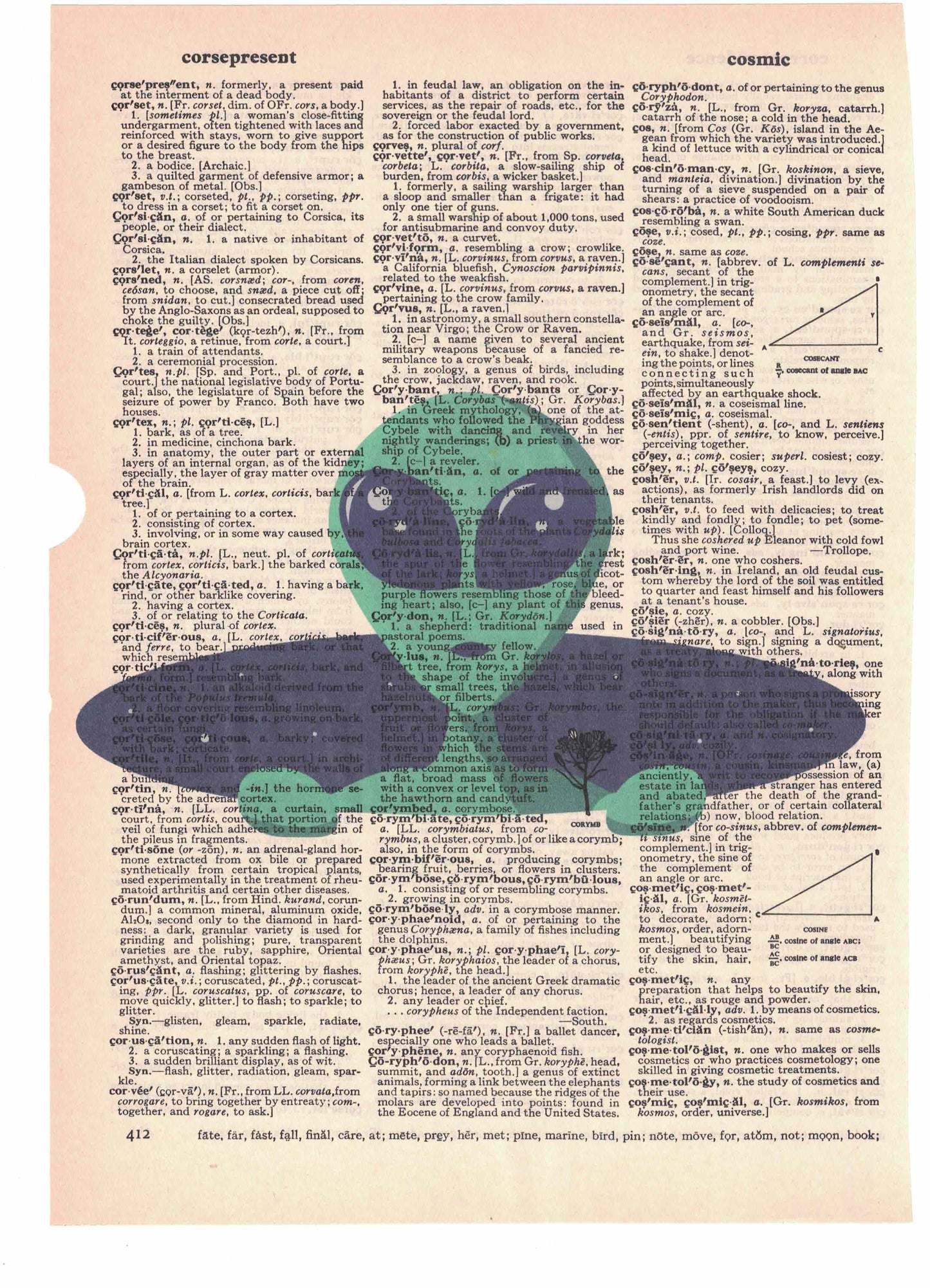 Alien Dictionary Art Print