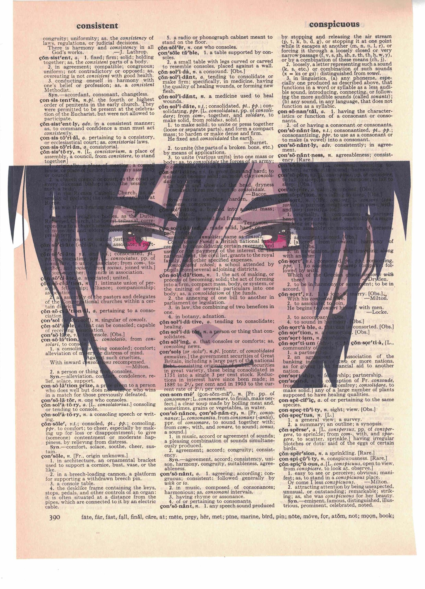 Anime Boy Dictionary Art Print