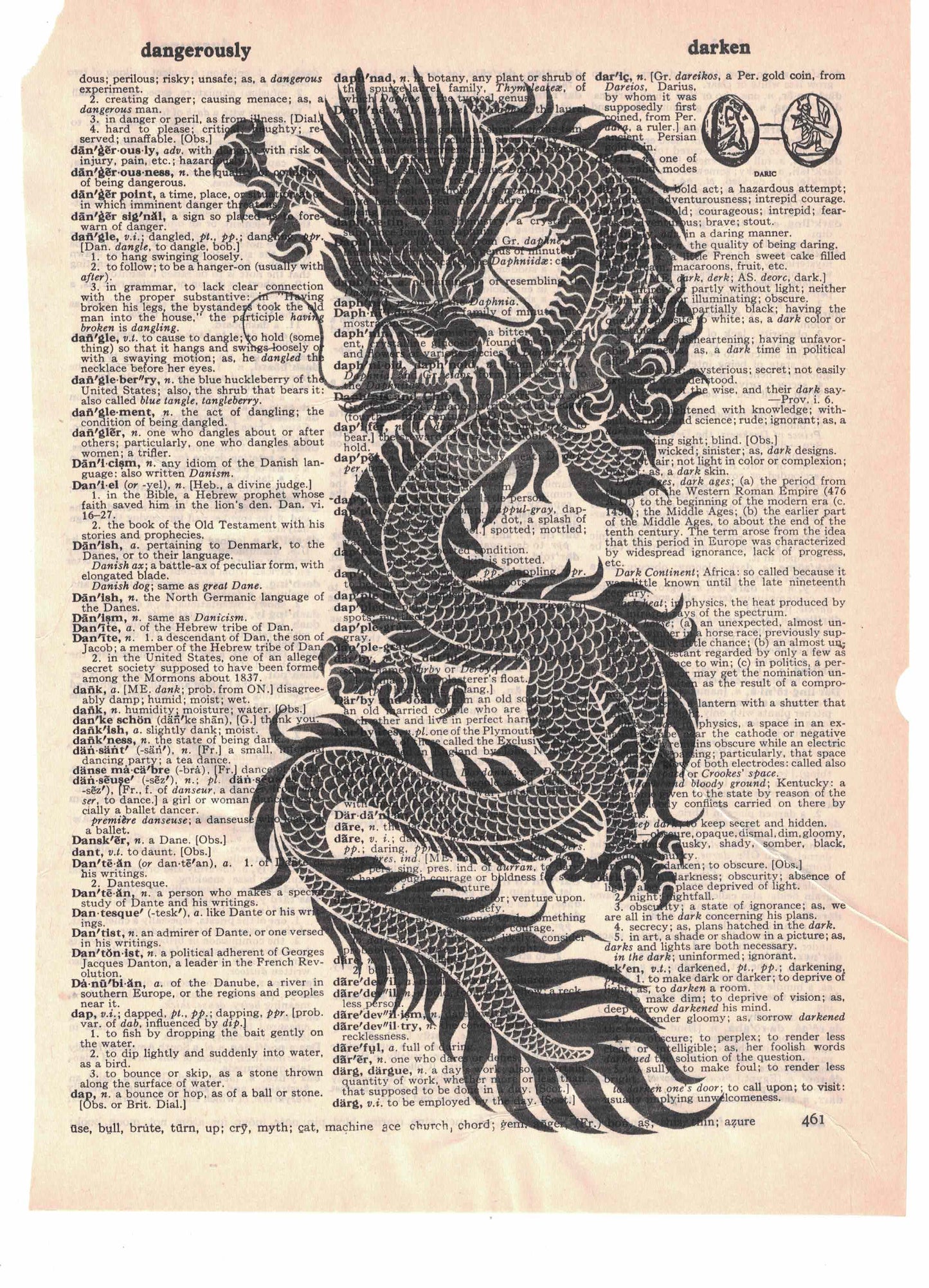Dragon (Eastern) Dictionary Art Print