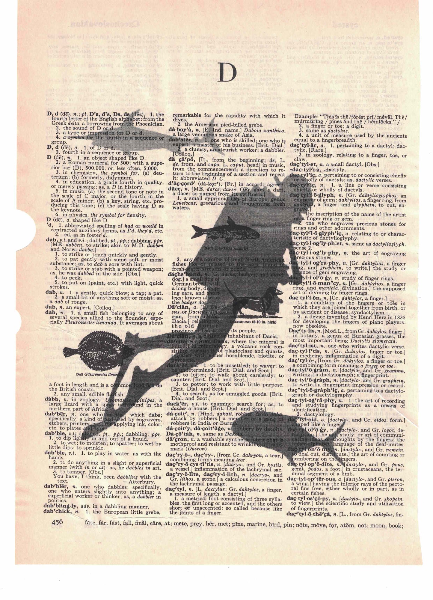Scuba Diver Dictionary Art Print