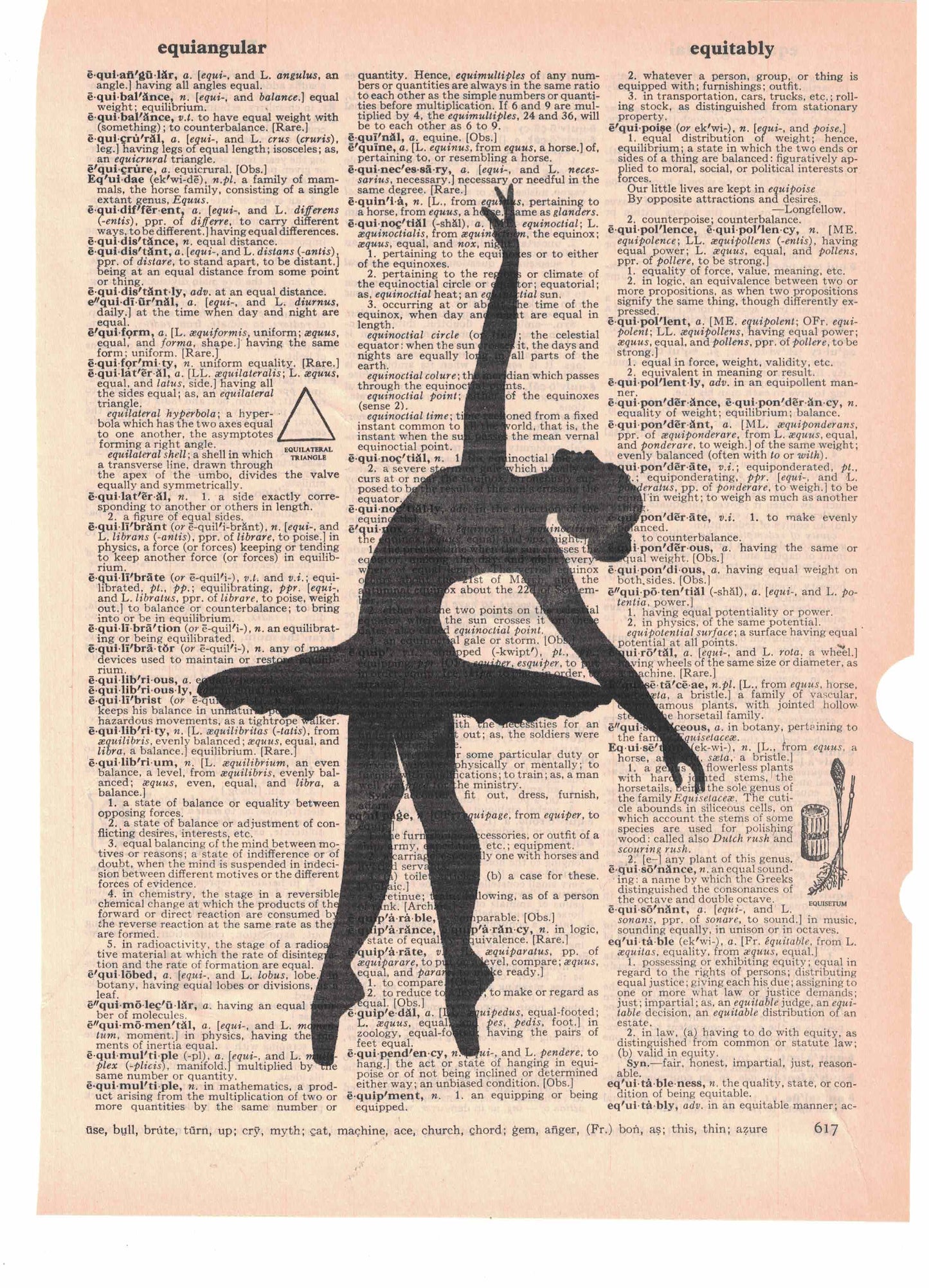 Ballet Dancer Lean Back Dictionary Art Print