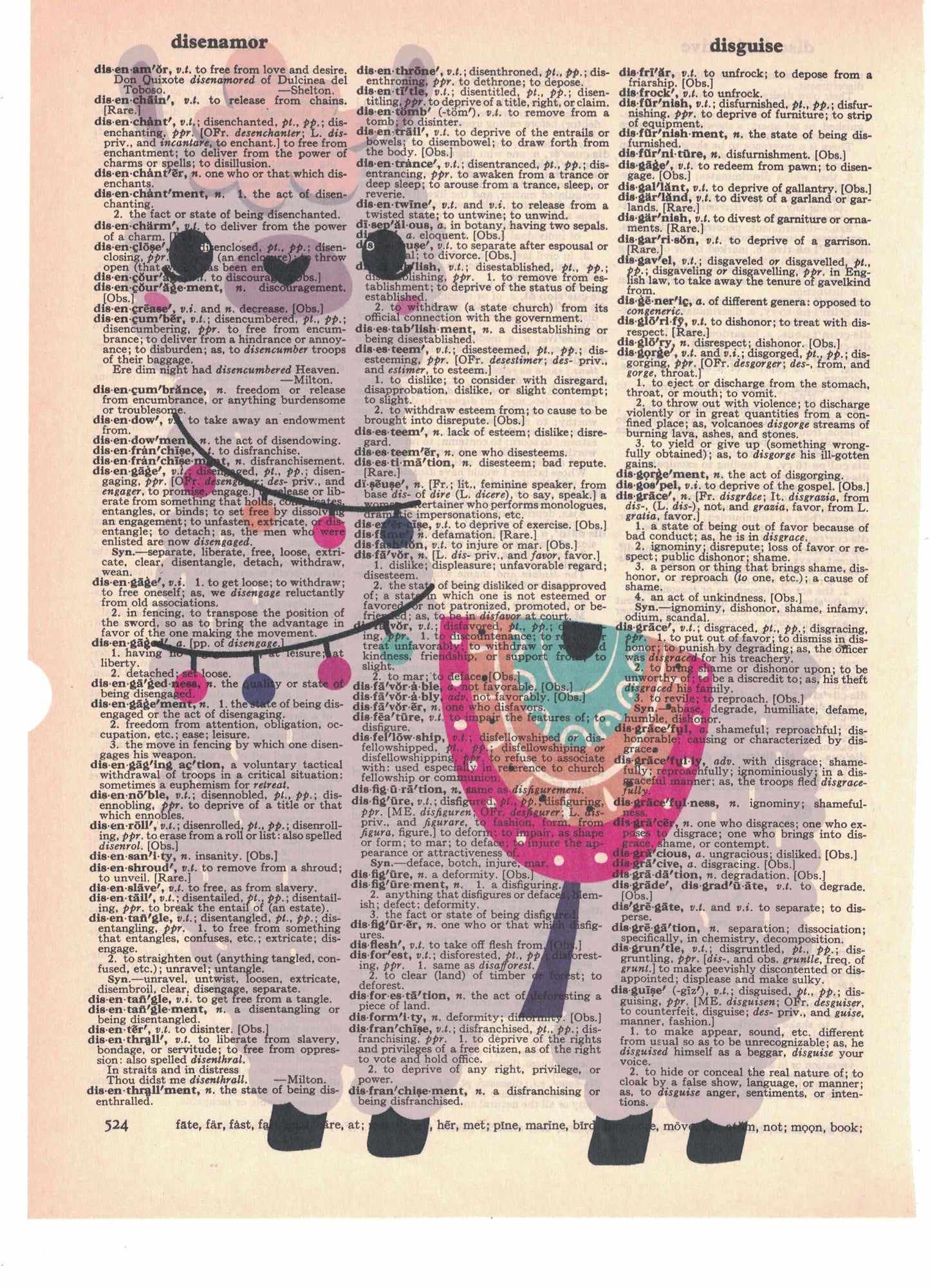 Llama Dictionary Art Print