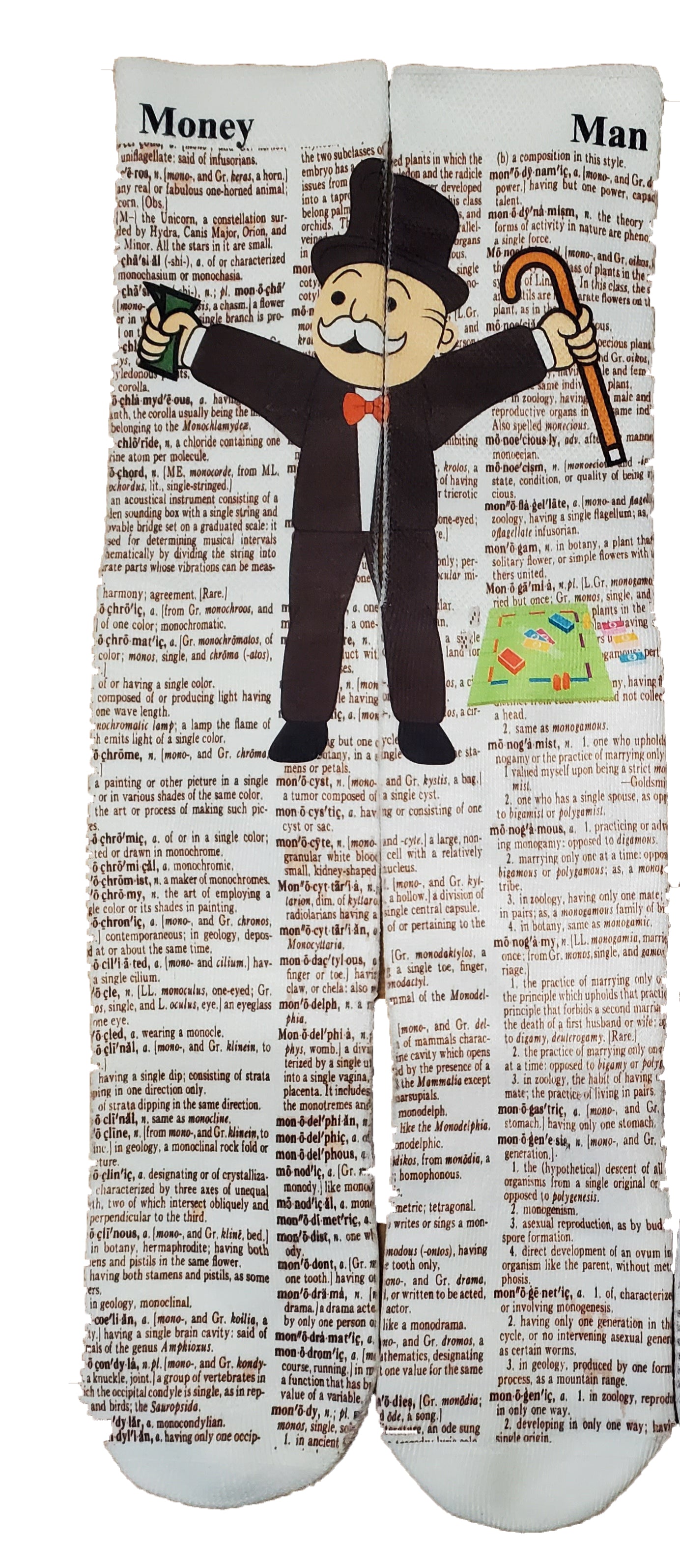 Money Man Unisex Dictionary Art Socks