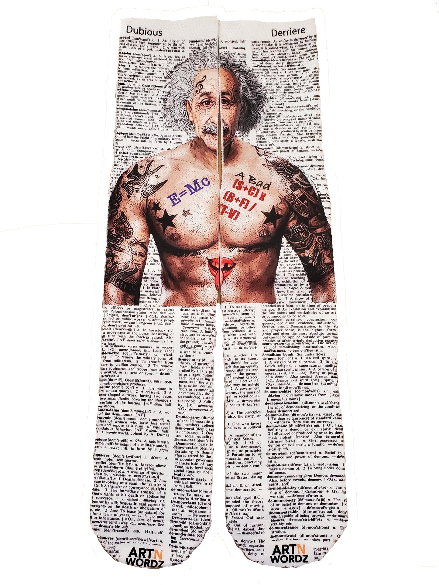 Wearable A Bad Ass Equation Unisex Dictionary Art Socks