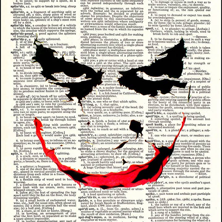 Joker Smile Dictionary Art Print