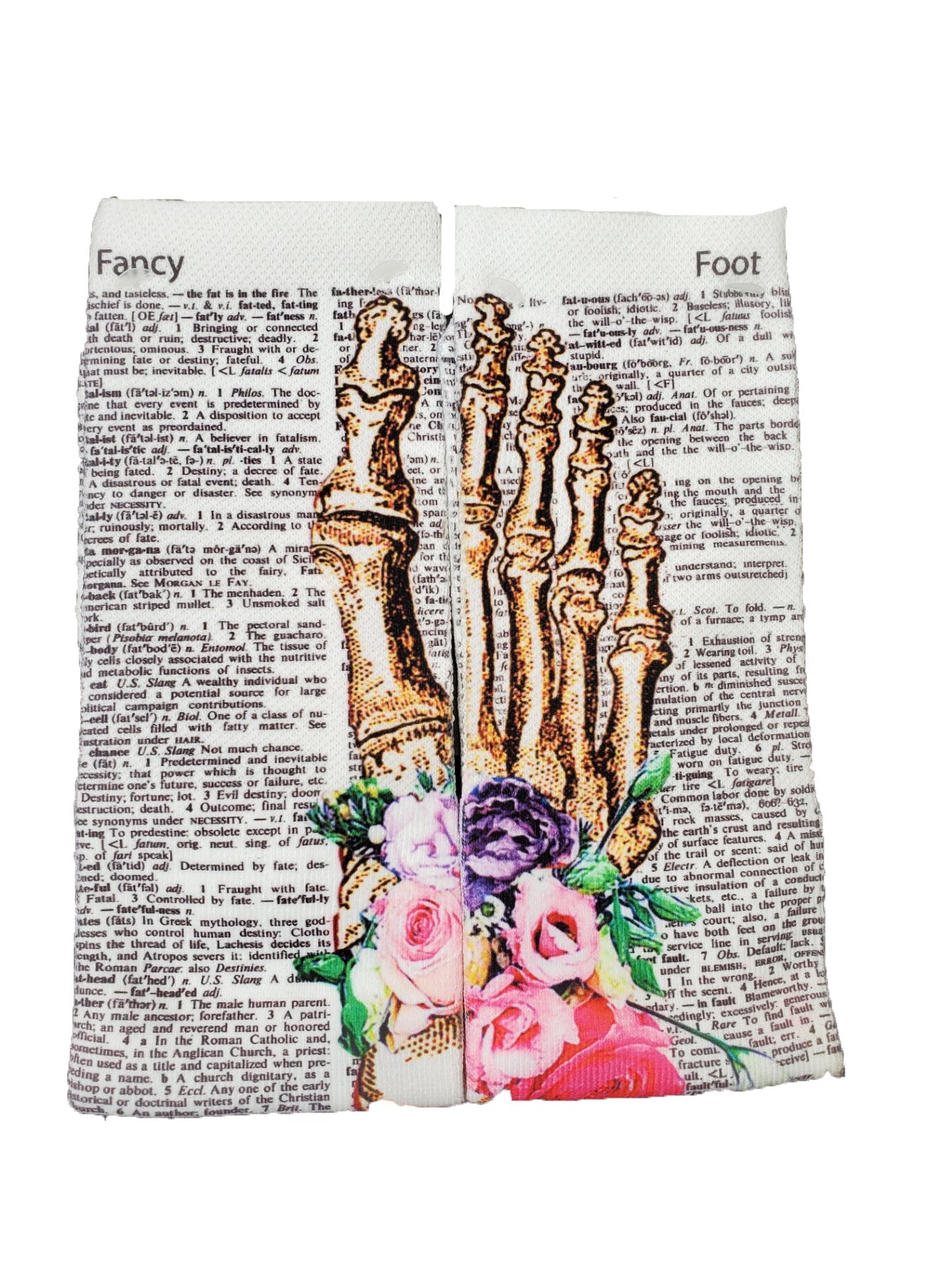 Wearable Foot Bouquet Unisex Dictionary Art Socks