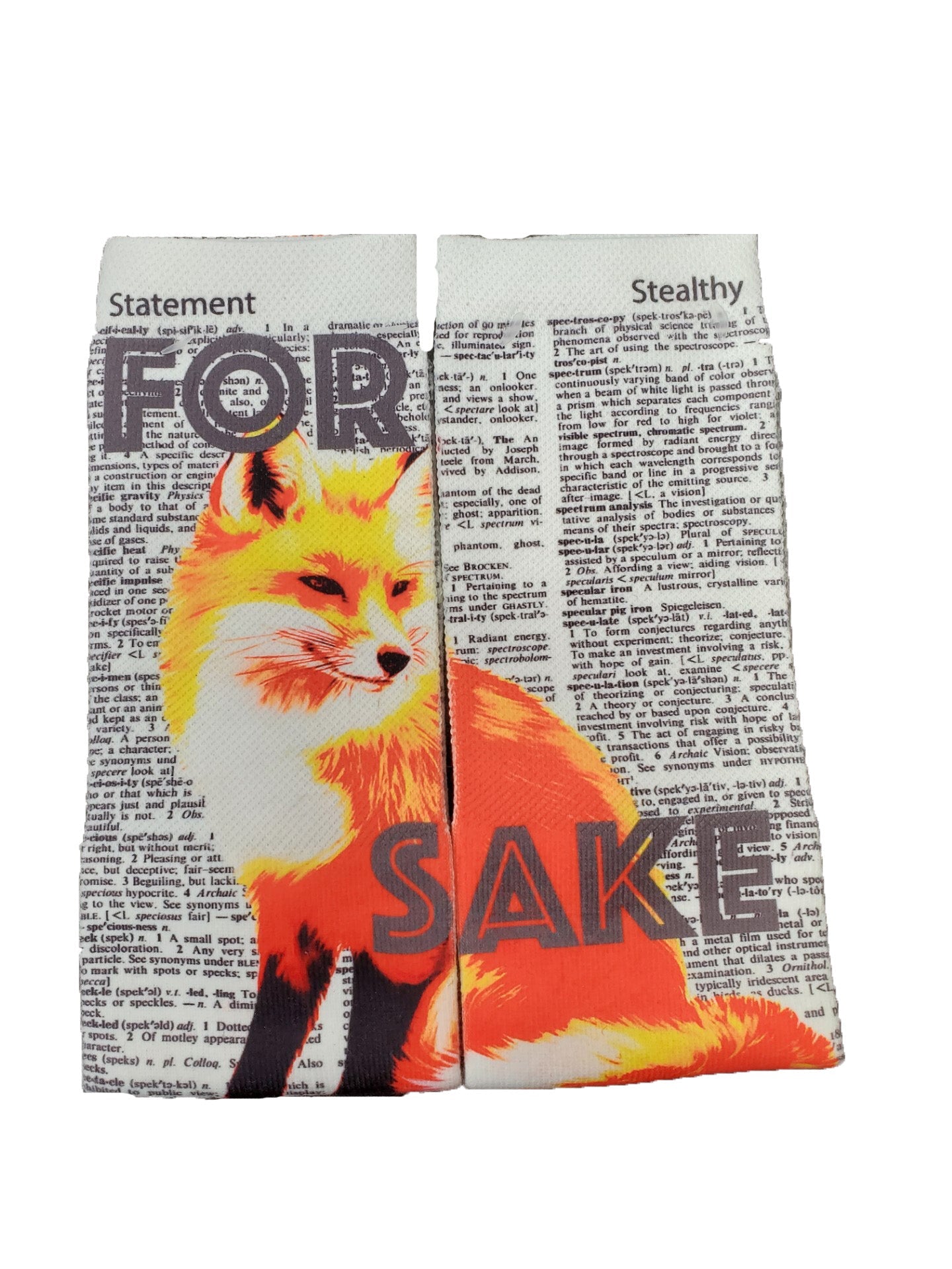 Wearable For Fox Sake Unisex Dictionary Art Socks