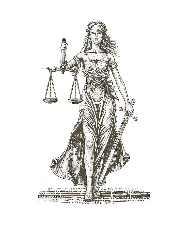 Lady Justice Law Dictionary Art Print
