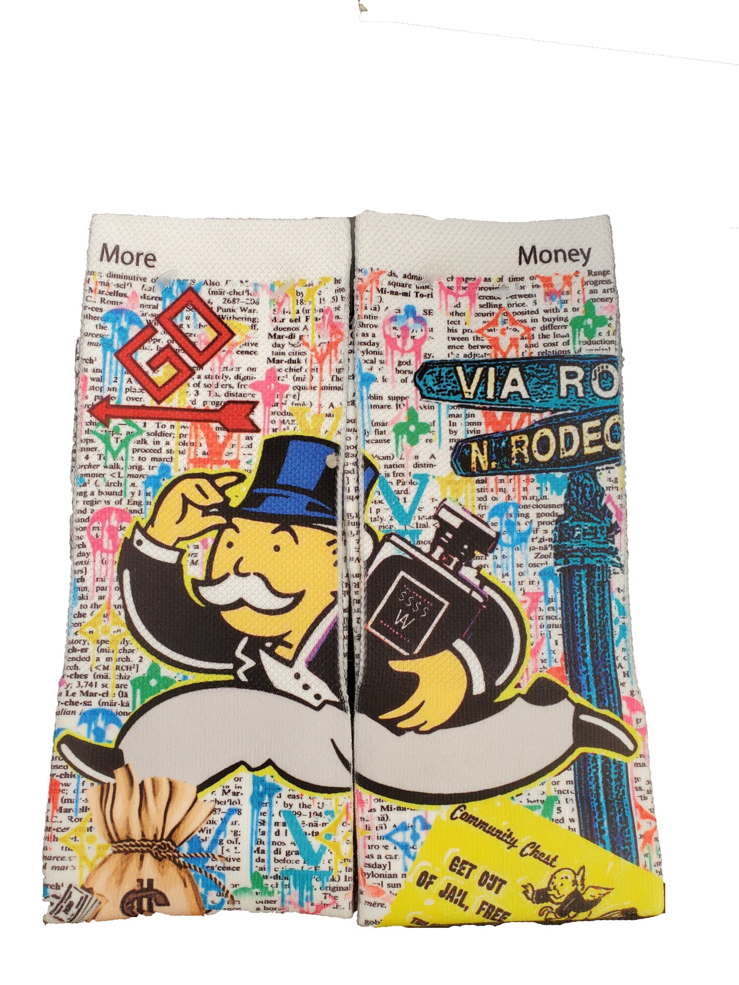 Wearable Playing Games Unisex Dictionary Art Socks