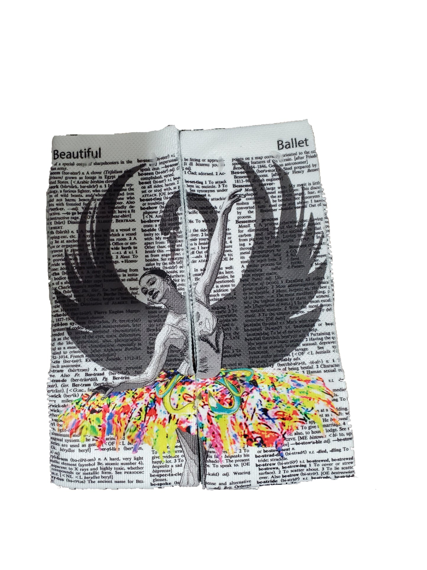 Wearable Swan Lake Ballet Unisex Dictionary Art Socks
