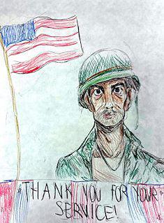Military Army Veteran Thank You For Your Service Dictionary Art Print