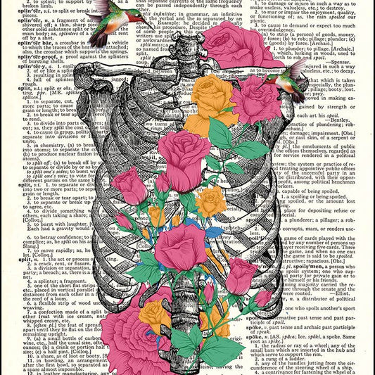 Ribs and Flowers Dictionary Art Print