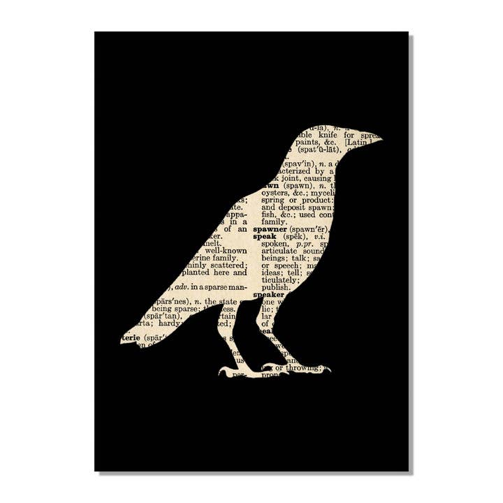 Raven Crow Dictionary Art Print