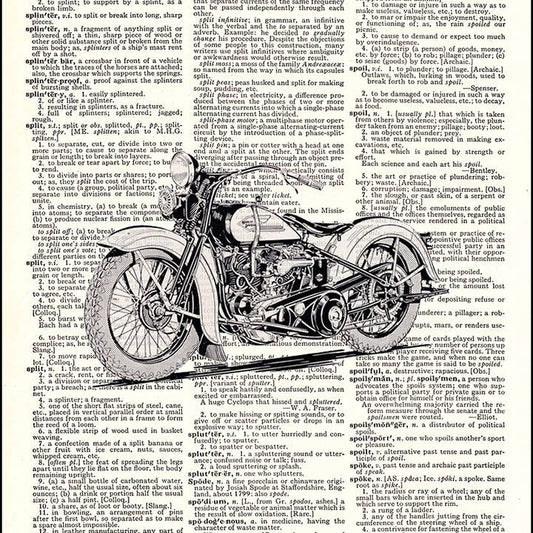 Harley Motorcycle Dictionary Art Print
