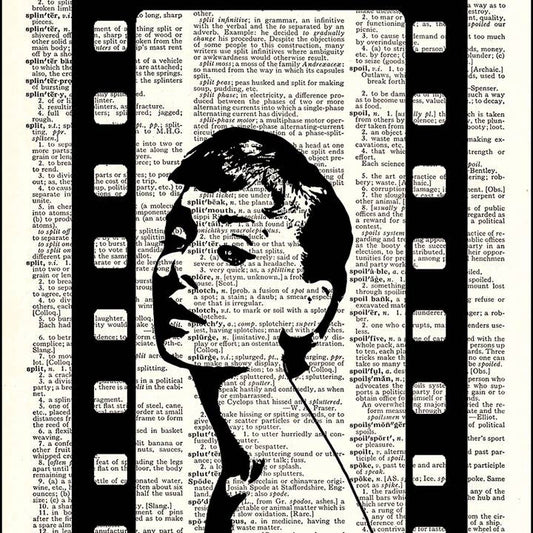 Audrey Hepburn On Film Dictionary Art Print