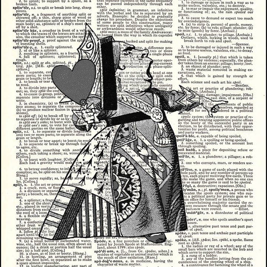 Queen of Hearts Alice in Wonderland Dictionary Art Print