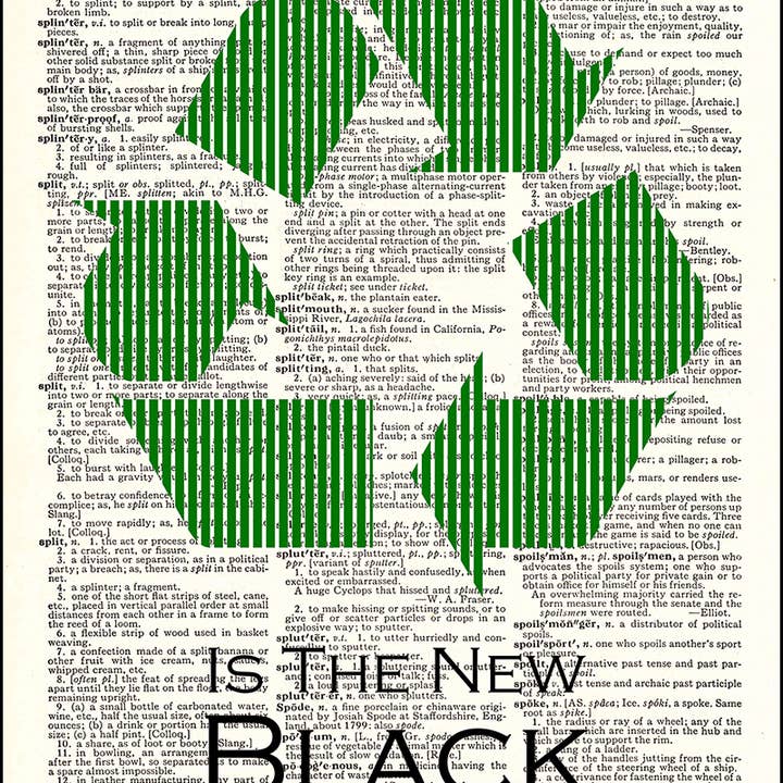 Green is the New Black Dictionary Art Print
