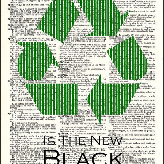 Green is the New Black Dictionary Art Print