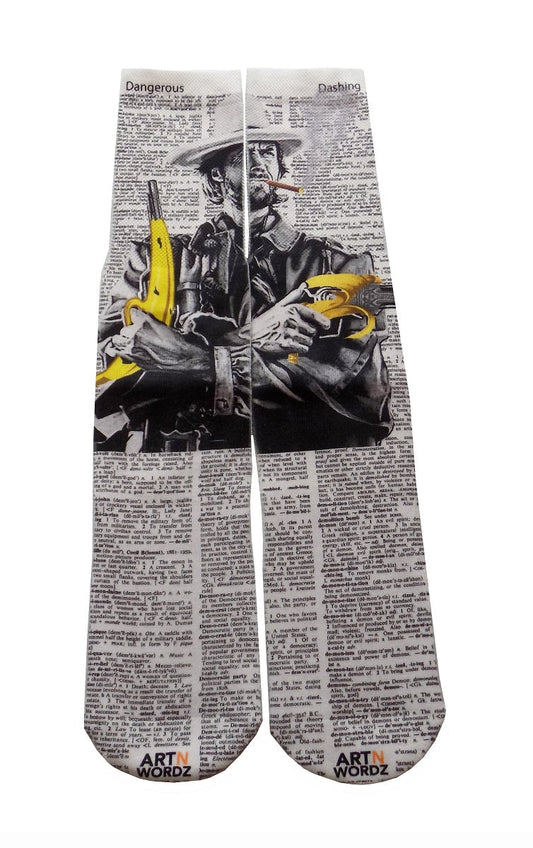 Wearable Dangerous Appeal Unisex Dictionary Art Socks