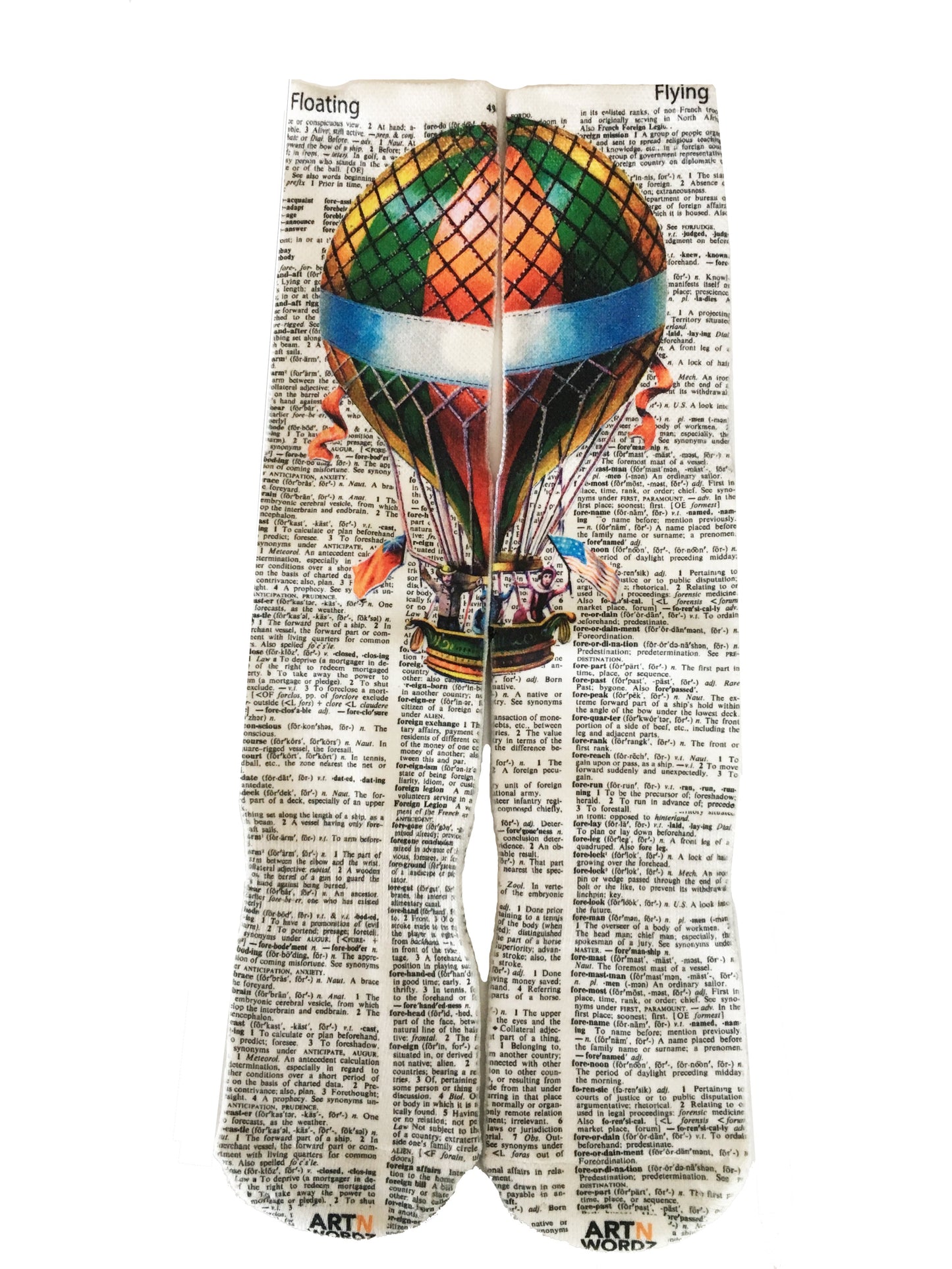 Wearable Color Balloon Unisex Dictionary Art Socks