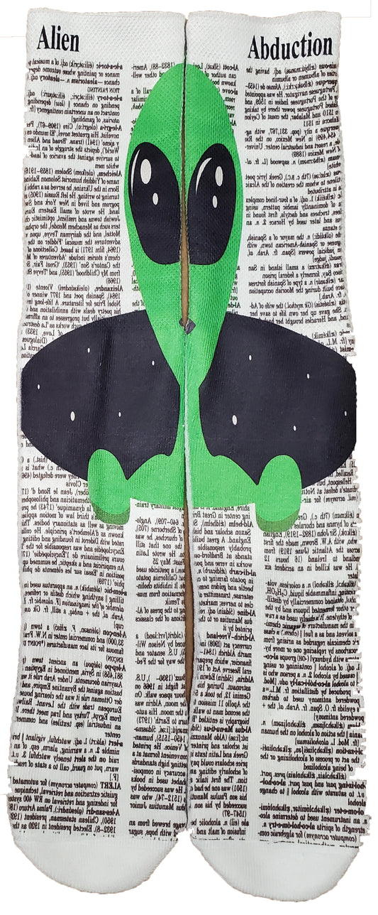 Alien Abduction Unisex Dictionary Art Socks