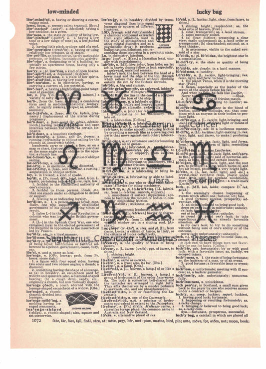 Astrological Astronomy Signs Dictionary Art Print