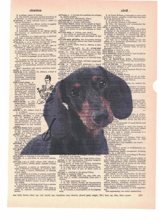 Dachshund Dog Dictionary Art Print