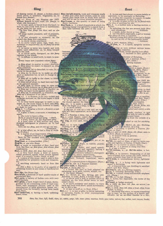 Mahi Mahi Salt Water Fish Dictionary Art Print