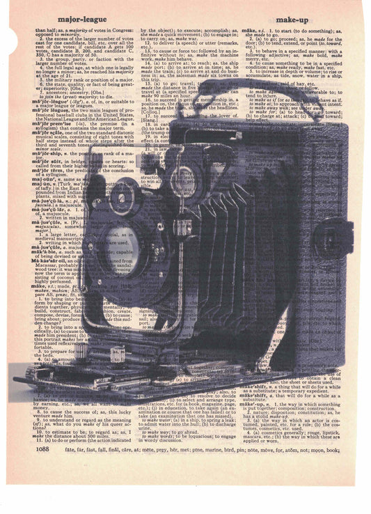 Vintage Camera Dictionary Art Print