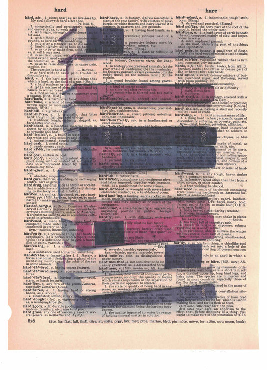 Stacked Books Dictionary Art Print