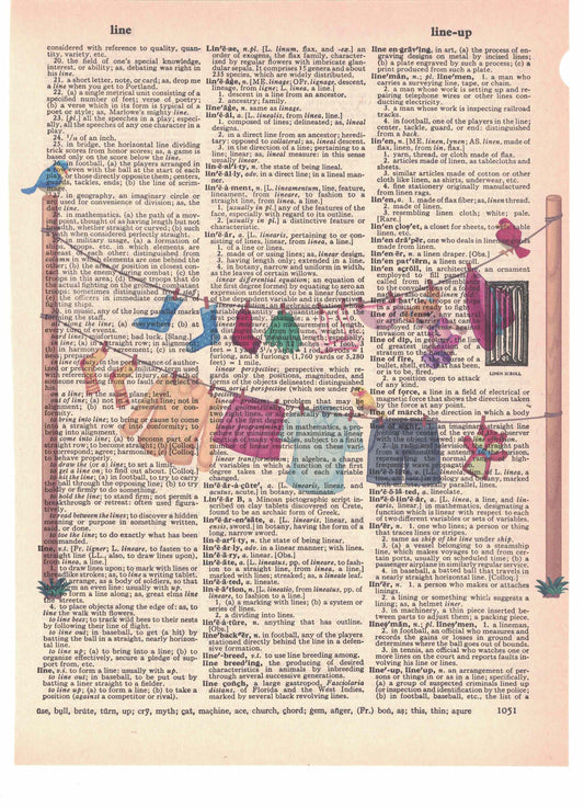 Clothes Line Dictionary Art Print