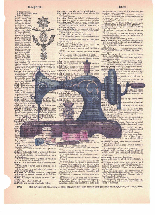 Vintage Sewing Machine Dictionary Art Print