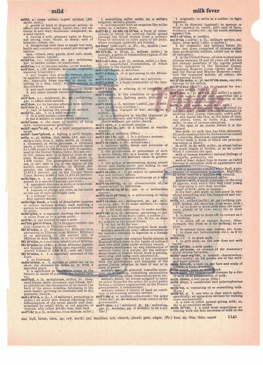 Milk Jar Dictionary Art Print