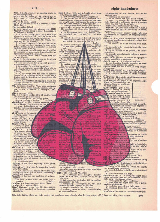 Boxing Gloves Dictionary Art Print