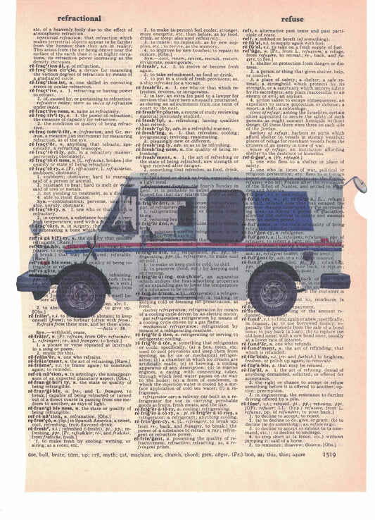 Postal Truck Dictionary Art Print