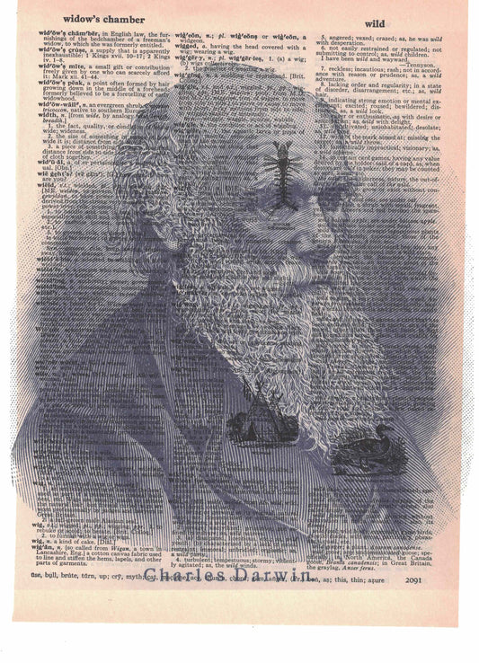 Charles Darwin Dictionary Art Print