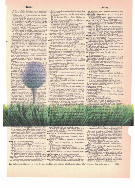 Gold Ball on Tee Dictionary Art Print