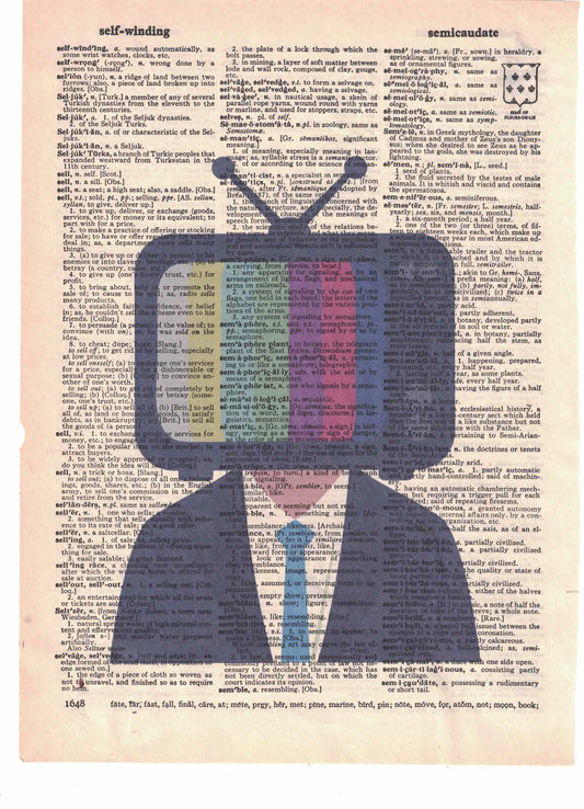 TV Head Man Dictionary Art Print