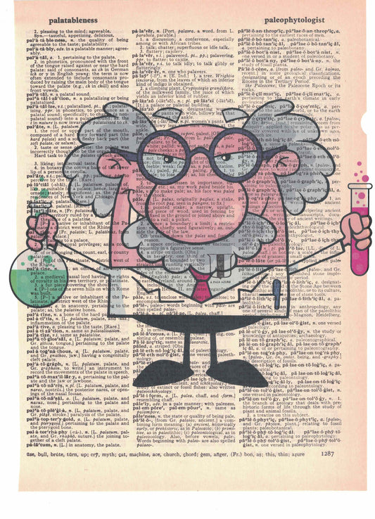 Mad Scientist Dictionary Art Print