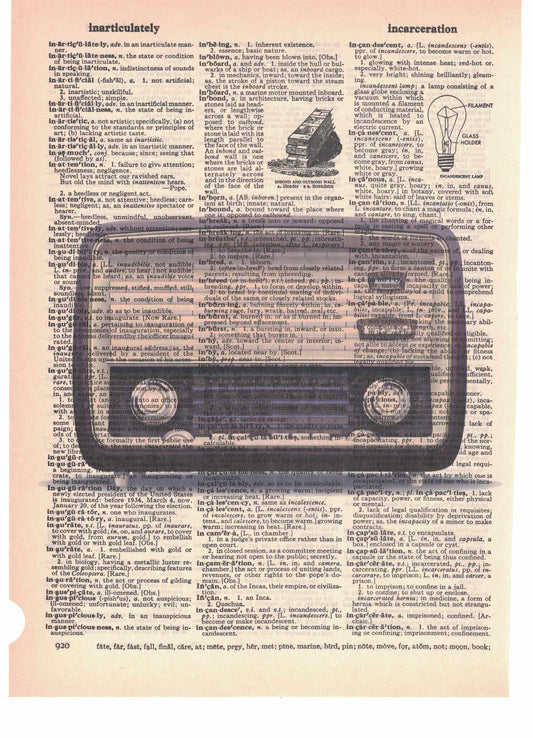 Antique Radio Dictionary Art Print